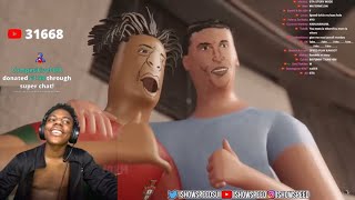 IShowSpeed reacts to him meeting Ronaldo (Animated)