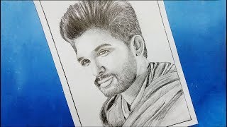 how to drawing Allu Arjun step by step