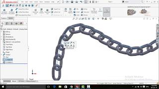 SolidWorks Tutorial Modeling Chain and using flex command