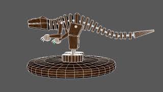 Simple wood toy Dinosaur model