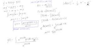 How to solve a first order linear differential equation with integrating factors