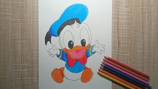 How to Draw Donald Duck (Step By Step Drawing) | Easy Drawing | Walt Disney | Coloring work