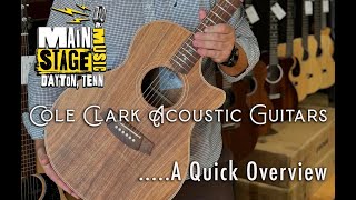 Overview and Demo Of Cole Clark Acoustic Electric Guitars