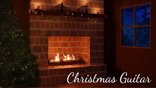 Instrumental Christmas Guitar - Crackling Fireplace