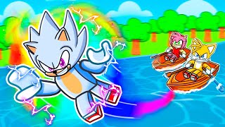 Becoming HYPER SONIC in Roblox Build a Boat!