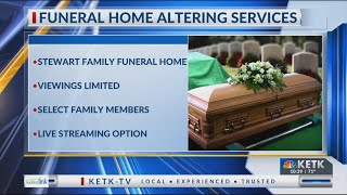 Stewart Family Funeral Home limits service attendance to select family members only