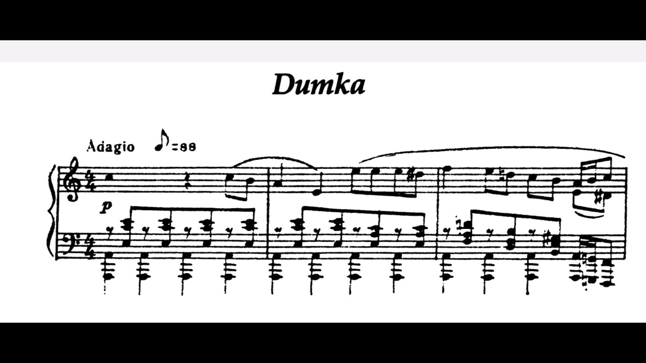 Sergei Prokofiev - Dumka In A Minor (audio + Sheet Music) - YouTube Music