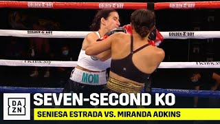 WOW! Seniesa Estrada KOs Miranda Adkins In SEVEN Seconds