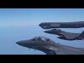 B-52 refuelling and formation flight with USAF F-15E Strike Eagles and U.S. Navy F/A-18 Hornets.