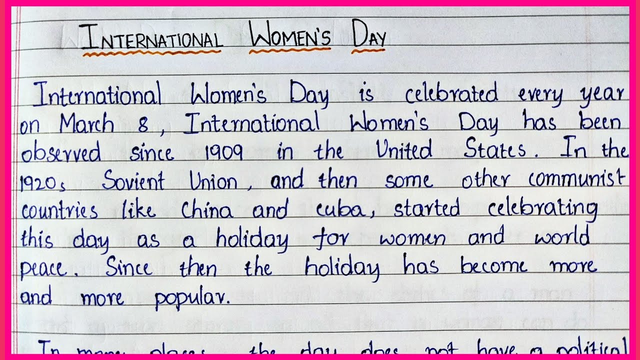 Essay On International Women's Day || Essential Essay Writing || Women ...