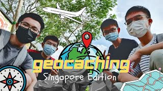 a worldwide treasure hunt?! 🌏📍🧭 trying geocaching in Singapore (Seletar Airport ✈️)