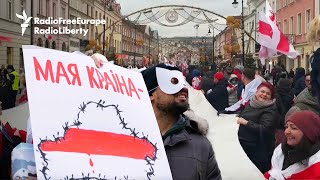 Protesters in Europe Decry 'Sham' Lukashenka Vote | Belarus Presidential Elections