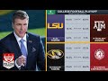 ESPN previews College Football Playoff Bracket Week 9: LSU and Texas A&M battle to keep hopes alive