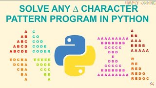 Alphabet Pattern | Pattern in Python| #python#coding #learningpython