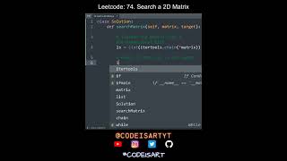 Leetcode 74. Search a 2D Matrix in Python | Python Leetcode | Python Coding Tutorial | Python ASMR