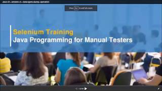 Java basics for Selenium | Selenium Training | Techcanvass