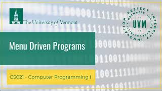 5.4 Menu Driven Programs