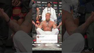 Jake Paul meditating after being slapped by Mike Tyson (via @Netflix)