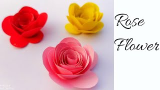 Paper Rose Flower / Leaves Craft Idea Handmade Home Decor/ Art Ideas