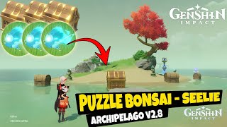 1 Precious & 3 Common Chest - Guide Puzzle Bonsai Seelie Archipelago v2.8 Genshin Impact