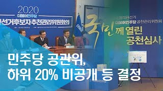 민주당 공관위, 하위 20% 비공개 등 결정