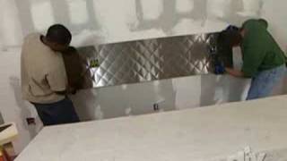 Install Stainless Backsplash