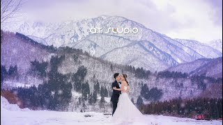 🌠AT STUDIO [ 日本。白川鄉Pre Wedding] 🌈海外婚紗攝影  🏘白川鄉❄ 浪漫雪景 ⛩ 富士山🗻 天空之境