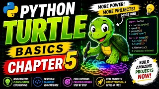 Python Turtle Chapter 5 🔥 Amazing Graphics Project in Hindi#python #turtle