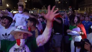 Italian fans reaction to Italy winning EURO 2020