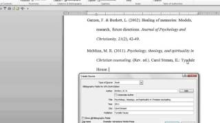 How to Enter a Book into Word's Reference Function