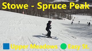 Ski Stowe - Spruce Peak - Upper Meadows - Easy Street - Meadows - Feb 2023