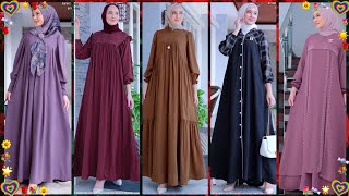 tren baju gamis 2025 terbaru simpel dan elegan abaya muslimah spesial lebaran trend busana viral