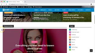 Modules setup (home page) - Herald WordPress theme