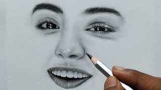 Drawing, shading and blending a minimalistic face with graphite pencils