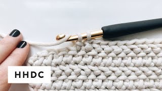 herringbone half double crochet (hhdc)