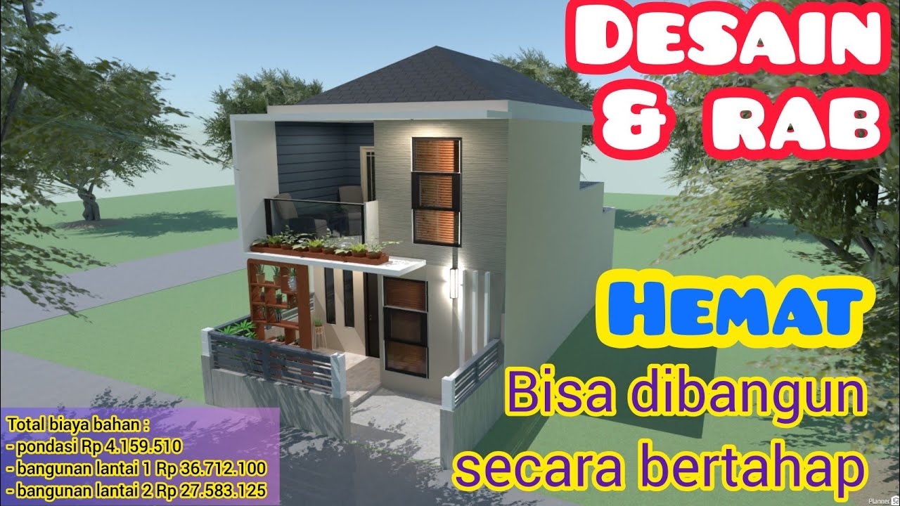 Biaya Bangun Rumah 2 Lantai Dilengkapi Desain Rumah Minimalis - YouTube