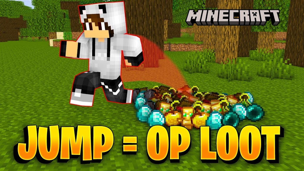 Minecraft But Jumping Gives Op Items Youtube