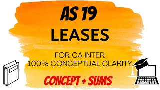 AS 19 in ENGLISH - Leases - Part 1 || CA Inter/IPCC || ACCOUNTS