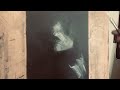 white charcoal on black paper drawing tutorial