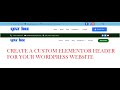 how to create an Elementor custom header using ElementsKit