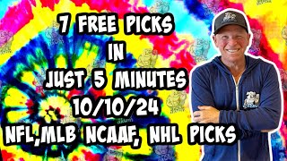 NFL, MLB, NCAAF, NHL Best Bets for Today Picks \u0026 Predictions Thursday 10/10/24 | 7 Picks in 5 Minute