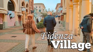 Shopping walk. Luxury Outlet  Fidenza village - 4k Walking Tour  - Travel Guide. trends, moda.Italy