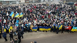 У День єднання на Майдані Соборному зібралися сотні житомирян та спільно виконали Державний Гімн