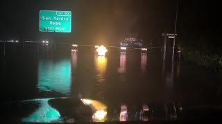 Heavy rain leads to road closures and concerns in Montecito and La Conchita