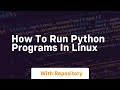 how to run python programs in linux