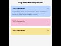 How To Make a FAQ Accordion (html,css, javascript)