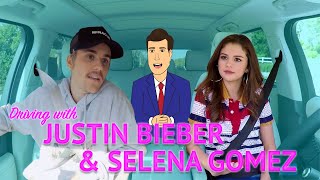 Driving with Justin Bieber and Selena Gomez!