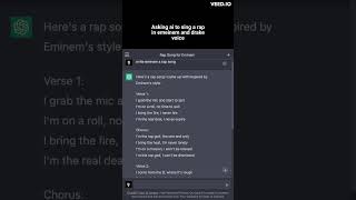 Asking AI to make a rap song with voice of drake and eminem #viral #trending