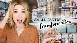 INSANE SMALL PANTRY TRANSFORMATION 🎉| PANTRY ORGANIZATION | HOW TO ORGANIZE YOUR PANTRY 2022