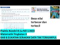 KSSM Matematik Tingkatan 4 Bab 8 praktis kendiri 8.1a no1-3 Sukatan Serakan Data tak Terkumpul SPM